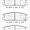 SUBARU IMPREZA- 93/96; ARKA FREN BALATASI (DİSK) (107,8X36,5X15) (DAIWA) 26296-AA082