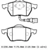 AUDI A3- 04/05; ÖN FREN BALATASI 1,8T/1,9TDI (1KABLOLU)(DİSK)(156,4X73,8X19,5)(BRAMAX) 8N0698151A