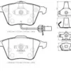 AUDI A4- 02/05; ÖN FREN BALATASI 2,0TFSI/2,7TDI(2KABLOLUDİSK)(155.2x72.7x19.3/15;6.4x73x19.3(BRAMAX) 8E0698151C