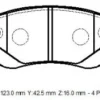 CITROEN C1- 07/13; ÖN FREN BALATASI (DİSK)(123X42,7X16)(BRAMAX) 4253.27