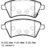 FIAT SEDICI- 07/08; ÖN FREN BALATASI 1,6/1,9/2,0 (KABLOSUZ)(DİSK) (131,6X57X15,5)(BRAMAX) 71750033