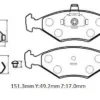 FIAT ALBEA- 02/05; ÖN FREN BALATASI 1,2/1,4 (KABLOSUZ)(DİSK) (151.3X49,2X17) (BRAMAX) 9948038