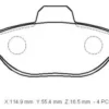 FIAT PANDA- 04/12; ÖN FREN BALATASI 1.2cc (KABLOSUZ)(DİSK) (114.9x55.4x16.5) (BRAMAX) 77365191