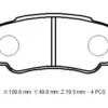 FIAT DUCATO- 07/14; ARKA FREN BALATASI 16 JANT (KABLOSUZ)(DİSK) (109,6X49,8X19,5)(BRAMAX) 4252.47