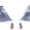 BMW 3 SERI- E46- SD- 98/01; MODİFİYE ÖN SİNYAL SAĞ/SOL SET 2 PARÇA BEYAZ/NİKELAJLI (FAR TARAFI D
