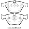 BMW 3 SERI- E90- 05/09; ÖN FREN BALATASI (KABLOSUZ) (DİSK) (155,2X68,5X19)(BRAMAX) 34116753668