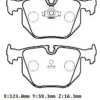 BMW 5 SERI- E34- 92/95; ARKA FREN BALATASI (KABLOSUZ) (DİSK) (123X59,3X16,3) (BRAMAX) 34211159344