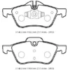 MINI COOPER- 02/07; ÖN FREN BALATASI (KABLOSUZ)(DİSK) (140,2X59,2X17,4/140,2X59,4X17,4) (BRAMAX) 34111503076