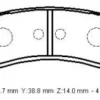 CHEVROLET EPICA- 07/12; ARKA FREN BALATASI (DİSK)(120,7x38,8x14) (BRAMAX) 96496763
