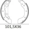 CHEVROLET KALOS- HB- 04/05; ARKA FREN PABUCU (101,5X36) (DAIWA) 93740252