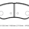 CHEVROLET AVEO- SD/HB- 04/05; ÖN FREN BALATASI (DİSK) (133X48,9X17) (BRAMAX) 96534653