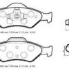FORD KA- 98/06; ÖN FREN BALATASI 1,0/1,3cc (DİSK) (149,9X54X17,5/15;1,4X52,2X17,5)(BRAMAX) YS61-2K021-AA