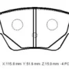 FORD MONDEO- 01/04; ARKA FREN BALATASI 1,8/2,0/2,5 (DİSK) (115,8X51,6X15) (BRAMAX) 1S71-2M008-AD