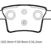 FORD MONDEO- 01/04; ARKA FREN BALATASI 1,8/2,0/2,2/2,5 (DİSK) (102X50,9X16,2) (BRAMAX) 4S71-2M008-AB