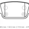 FORD S MAX- 07/09; ARKA FREN BALATASI 1,6/1,8/2,0/2.2 TDCI (DİSK)(95,2x43,2x15)(BRAMAX) 1477803