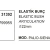 ELASTİK BURÇ 31392 PALIO SIENA 22MM 46470776