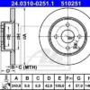 DİSK FREN AYNASI ARKA EFD4050 ASTRA-G 1.6 (4 BİJON)