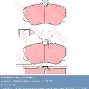 DİSK BALATA ÖN 571471B XM FİŞLİ
