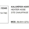 KALORİFER HORTUMU 15345 R9 R11 GTX TXE 7700214740