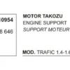 MOTOR TAKOZU 10954 TRAFIK 7700748646