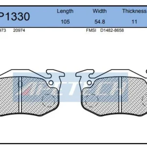 DİSK BALATA ARKA AP1330 R9 R11 R19 CLIO-II MEGANE-I P106 P206 P306