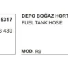 BENZİN DEPO BOĞAZ HORTUMU 15317 R9 (50MMX11CM) 7705026439