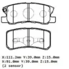 MITSUBISHI ASX- 11/16; ARKA FREN BALATASI 1,6/1,8/2,0 (DİSK) (111.2X39X15/91;X39X15) (DAIWA) MR510544
