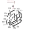 MITSUBISHI L200- PICK UP- 06/15; ORTA DİREK ÜST İÇ SACI SAĞ SİYAH (ÇİFT KABİN) (ORİJİNAL) 5290A478T