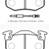 RENAULT TWINGO- 01/02; ÖN FREN BALATASI (2 KABLOLU)(DİSK)(105X54,7X15) (BRAMAX) 7701202891