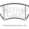 RENAULT MEGANE- 2- 03/09; ÖN FREN BALATASI (KABLOSUZ)(DİSK) (136,6X59,2X17,5) (FMK) 7701207672