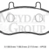 RENAULT MASTER- 1- 97/03; ÖN FREN BALATASI 1,9/2,2/2,5/2,8 (DİSK)(138,7X79,8X17,5) (BRAMAX) 7701205294