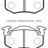 PEUGEOT 106- 91/96; ARKA FREN BALATASI (DİSK) (105X54,9X11) (BRAMAX) 7701204664