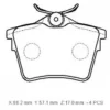 PEUGEOT 407- 04/11; ARKA FREN BALATASI (KABLOSUZ)(DİSK) (86,2x57,1x17)(BRAMAX) 4252.79