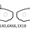 PEUGEOT BOXER- 03/07; ÖN FREN BALATASI 1,9/2,0/2,5/2,8 (2 KABLOLU)(DİSK) (140,6X66,1X18) (FMK) 4254.58