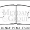 TOYOTA AVENSIS- 01/02; ÖN FREN BALATASI 1,6/1,8/2,0 (DİSK) (141X49X15,5) (DAIWA) 04491-17160