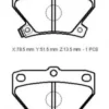 TOYOTA YARIS- 00/06; ARKA FREN BALATASI 1,0/1,3/1,5 (DİSK) (78,5X51,5X13,5) (DAIWA) 04466-20090