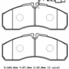 MERCEDES SPRINTER- 00/07; ÖN FREN BALATASI (616) (2 KABLOLU) (DİSK)(164,6X67,8X19) (BRAMAX) A0034204620