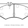 MERCEDES MICRO BUS- L-207- 77/96; ÖN FREN BALATASI (KABLOSUZ) (DİSK)(149X75X18)(BRAMAX) A0015867042