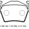 MERCEDES VITO- W638- 96/03; ARKA FREN BALATASI (DİSK)113/114/108/110/112 (105.3x53x17.5)(BRAMAX) 0034200220