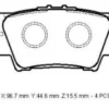 TOYOTA RAV4- 06/12; ARKA FREN BALATASI (DİSK)(96,7X44,6X15,5)(DAIWA) 04466-42060