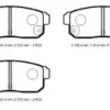 NISSAN PRIMERA- P11- 00/02; ARKA FREN BALATASI (DİSK) (105,4X42,9X15,5) (DAIWA) 44060-6Z326