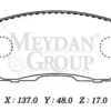 NISSAN MAXIMA- A32- 95/00; ÖN FREN BALATASI (DİSK) (137X48X17) (DAIWA) 41060-55F90