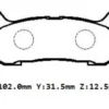 MAZDA 323- FAMILIA- 95/97; ARKA FREN BALATASI (DİSK)(102X31.5X12.5)(DAIWA) BCYC2643ZB