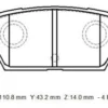 MAZDA 6- SD- 03/06; ARKA FREN BALATASI 2,0/2,3 (DİSK)(110,8X42X14)(BRAMAX) GPYB2648Z