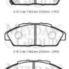 HONDA ACCORD- 90/93; ÖN FREN BALATASI (DİSK) (141,2X51X18,5) (DAIWA) 45022-SM2-000