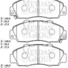 HONDA ACCORD- 96/98; ÖN FREN BALATASI (DİSK) (148,8X52,5X17,5) (DAIWA) 45022-SL0-G00