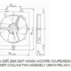HONDA ACCORD- 03/08; KLİMA FAN DAVLUMBAZI KOMPLE SAC (2.4CC) V6 (4KANAT) 38616-P8C-A01