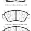HONDA CIVIC- SD- 04/06; ÖN FREN BALATASI (DİSK) (136,5X51,5X16,5) (DAIWA) 45022-SR3-V00