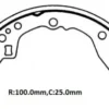 KIA CAPITAL- 88/94; ARKA FREN PABUCU (100X25) (DAIWA) 0K30A-26-28Z