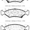 KIA SEPHIA- 99/01; ÖN FREN BALATASI (DİSK) (151,3X46,9X17,5) (DAIWA) 0K20A-33-23Z